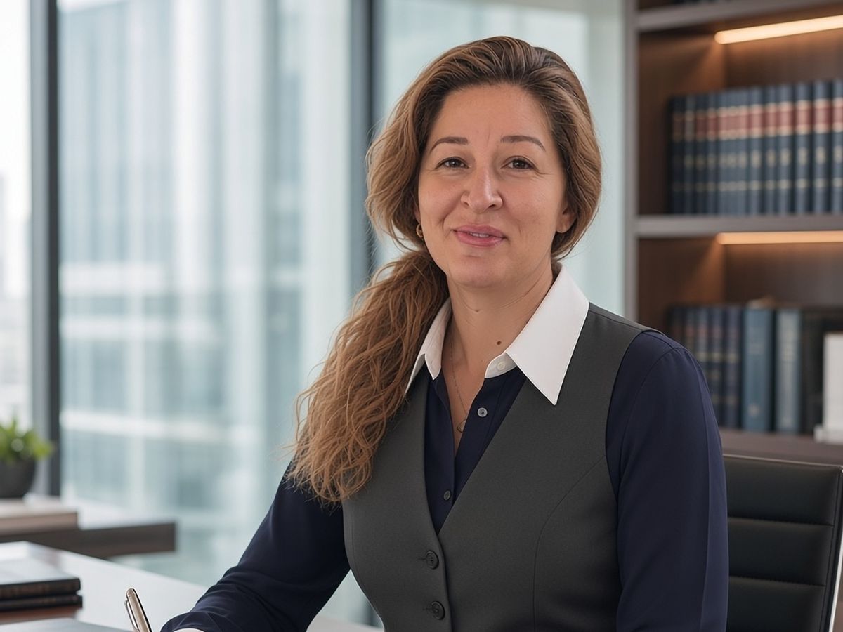 Alina Pufu, avocat de drept corporativ și comercial, în biroul său